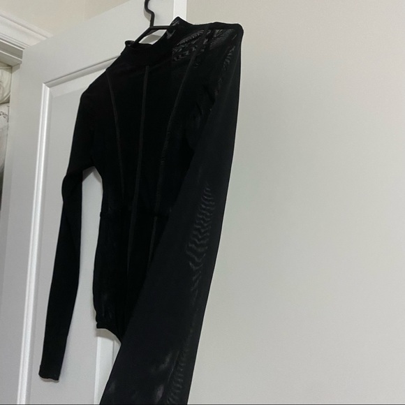 Black See-Through Long-Sleeve Body Suit - Picture 5 of 12